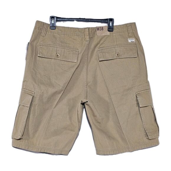 TIMBERLAND Shorts Khaki Brown Cargo Outdoor Gear Stretch Men Size 38 - Picture 3 of 12